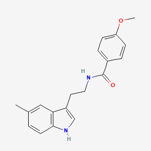 molecular formula C19H20N2O2 B10898347 4-methoxy-N-[2-(5-methyl-1H-indol-3-yl)ethyl]benzamide 