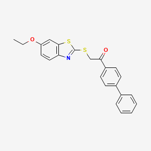 1-(Biphenyl-4-yl)-2-[(6-ethoxy-1,3-benzothiazol-2-yl)sulfanyl]ethanone