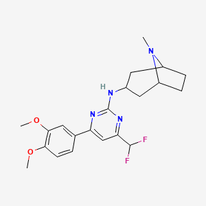 N-[4-(difluoromethyl)-6-(3,4-dimethoxyphenyl)pyrimidin-2-yl]-8-methyl-8-azabicyclo[3.2.1]octan-3-amine