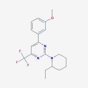 2-(2-Ethylpiperidin-1-yl)-4-(3-methoxyphenyl)-6-(trifluoromethyl)pyrimidine