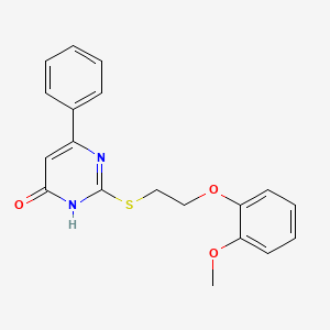 2-[2-(2-Methoxy-phenoxy)-ethylsulfanyl]-6-phenyl-pyrimidin-4-ol