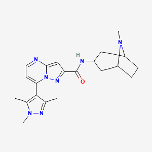 N-(8-methyl-8-azabicyclo[3.2.1]oct-3-yl)-7-(1,3,5-trimethyl-1H-pyrazol-4-yl)pyrazolo[1,5-a]pyrimidine-2-carboxamide