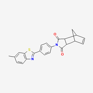 2-[4-(6-methyl-1,3-benzothiazol-2-yl)phenyl]-3a,4,7,7a-tetrahydro-1H-4,7-methanoisoindole-1,3(2H)-dione