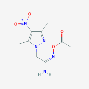 O~1~-Acetyl-2-(3,5-dimethyl-4-nitro-1H-pyrazol-1-YL)ethanehydroximamide