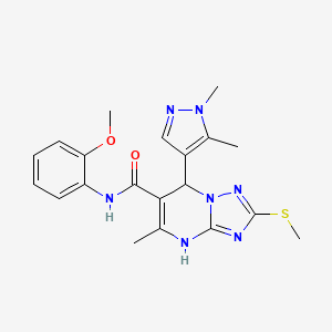 7-(1,5-dimethyl-1H-pyrazol-4-yl)-N-(2-methoxyphenyl)-5-methyl-2-(methylsulfanyl)-4,7-dihydro[1,2,4]triazolo[1,5-a]pyrimidine-6-carboxamide