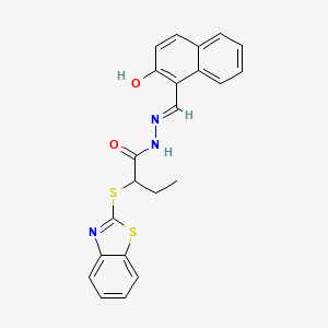 2-(1,3-benzothiazol-2-ylsulfanyl)-N'-[(E)-(2-hydroxynaphthalen-1-yl)methylidene]butanehydrazide