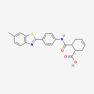 6-{[4-(6-Methyl-1,3-benzothiazol-2-yl)phenyl]carbamoyl}cyclohex-3-ene-1-carboxylic acid