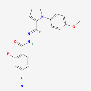 4-cyano-2-fluoro-N'-{(E)-[1-(4-methoxyphenyl)-1H-pyrrol-2-yl]methylidene}benzohydrazide