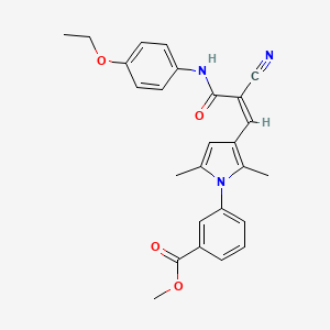 methyl 3-(3-{(1Z)-2-cyano-3-[(4-ethoxyphenyl)amino]-3-oxoprop-1-en-1-yl}-2,5-dimethyl-1H-pyrrol-1-yl)benzoate