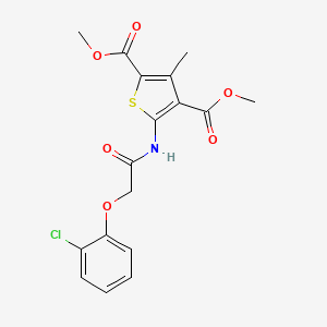 molecular formula C17H16ClNO6S B10898580 Dimethyl 5-{[(2-chlorophenoxy)acetyl]amino}-3-methylthiophene-2,4-dicarboxylate 