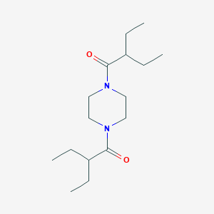 molecular formula C16H30N2O2 B10898597 2-Ethyl-1-[4-(2-ethylbutanoyl)piperazino]-1-butanone 