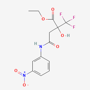 Ethyl 2-hydroxy-4-[(3-nitrophenyl)amino]-4-oxo-2-(trifluoromethyl)butanoate