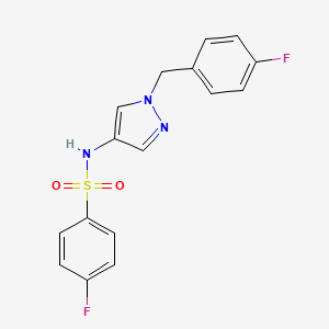 4-fluoro-N-[1-(4-fluorobenzyl)-1H-pyrazol-4-yl]benzenesulfonamide