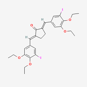 (2E,5E)-2,5-bis(3,4-diethoxy-5-iodobenzylidene)cyclopentanone