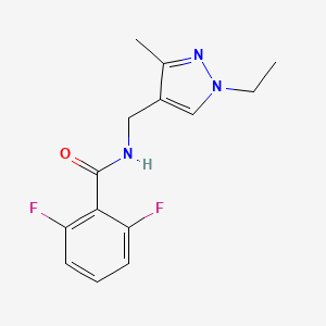 N-[(1-ethyl-3-methyl-1H-pyrazol-4-yl)methyl]-2,6-difluorobenzamide