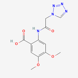 molecular formula C12H13N5O5 B10898672 4,5-dimethoxy-2-[(1H-tetrazol-1-ylacetyl)amino]benzoic acid 