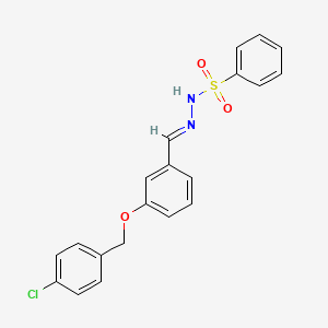 N'-(3-((4-Chlorobenzyl)oxy)benzylidene)benzenesulfonohydrazide