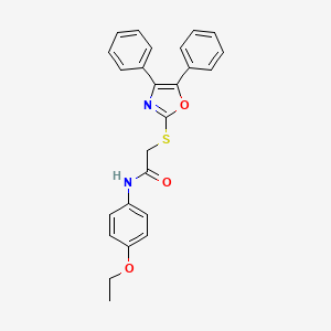 2-[(4,5-diphenyl-1,3-oxazol-2-yl)sulfanyl]-N-(4-ethoxyphenyl)acetamide