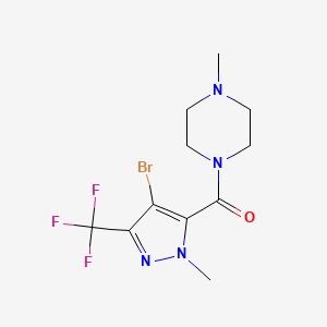 [4-bromo-1-methyl-3-(trifluoromethyl)-1H-pyrazol-5-yl](4-methylpiperazin-1-yl)methanone