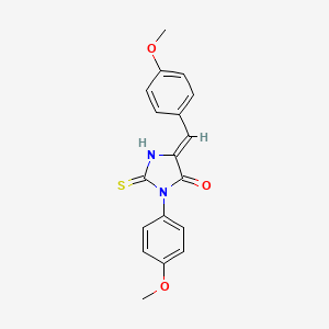 (5Z)-5-(4-methoxybenzylidene)-3-(4-methoxyphenyl)-2-thioxoimidazolidin-4-one