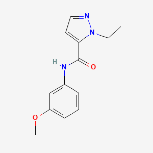 molecular formula C13H15N3O2 B10898743 1-ethyl-N-(3-methoxyphenyl)-1H-pyrazole-5-carboxamide 