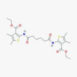 molecular formula C24H32N2O6S2 B10898751 Diethyl 2,2'-[(1,6-dioxohexane-1,6-diyl)diimino]bis(4,5-dimethylthiophene-3-carboxylate) 