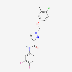 1-[(4-chloro-3-methylphenoxy)methyl]-N-(3,4-difluorophenyl)-1H-pyrazole-3-carboxamide