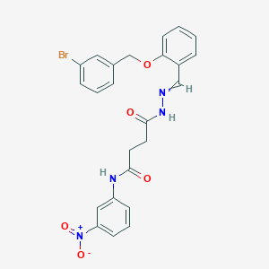 molecular formula C24H21BrN4O5 B10898775 4-(2-{2-[(3-bromobenzyl)oxy]benzylidene}hydrazinyl)-N-(3-nitrophenyl)-4-oxobutanamide 