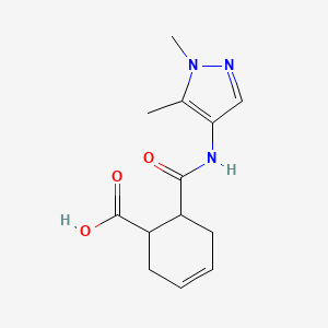 6-[(1,5-dimethyl-1H-pyrazol-4-yl)carbamoyl]cyclohex-3-ene-1-carboxylic acid