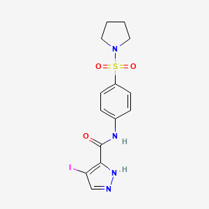 4-iodo-N-[4-(pyrrolidin-1-ylsulfonyl)phenyl]-1H-pyrazole-3-carboxamide