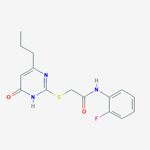 N-(2-fluorophenyl)-2-[(4-hydroxy-6-propylpyrimidin-2-yl)sulfanyl]acetamide