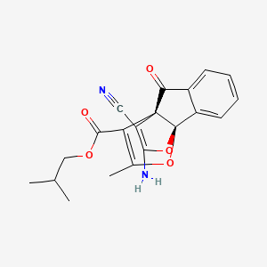 2-methylpropyl (3aR,8bR)-10-amino-11-cyano-2-methyl-4-oxo-4H-8b,3a-(epoxyetheno)indeno[1,2-b]furan-3-carboxylate