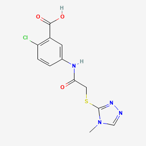 2-chloro-5-({[(4-methyl-4H-1,2,4-triazol-3-yl)sulfanyl]acetyl}amino)benzoic acid