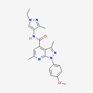 N-(1-Ethyl-3-methyl-1H-pyrazol-4-yl)-1-(4-methoxyphenyl)-3,6-dimethyl-1H-pyrazolo[3,4-b]pyridine-4-carboxamide