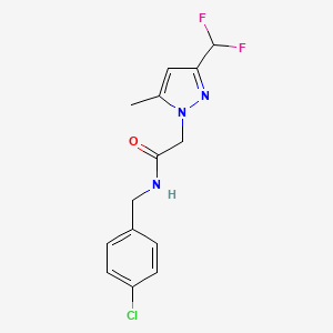 N-(4-chlorobenzyl)-2-[3-(difluoromethyl)-5-methyl-1H-pyrazol-1-yl]acetamide