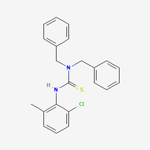 molecular formula C22H21ClN2S B10898892 1,1-Dibenzyl-3-(2-chloro-6-methylphenyl)thiourea 