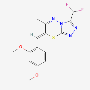 (7Z)-3-(difluoromethyl)-7-(2,4-dimethoxybenzylidene)-6-methyl-7H-[1,2,4]triazolo[3,4-b][1,3,4]thiadiazine