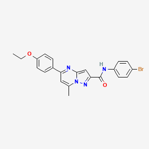 molecular formula C22H19BrN4O2 B10898943 N-(4-bromophenyl)-5-(4-ethoxyphenyl)-7-methylpyrazolo[1,5-a]pyrimidine-2-carboxamide 