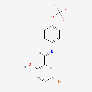 4-Bromo-2-({[4-(trifluoromethoxy)phenyl]imino}methyl)phenol