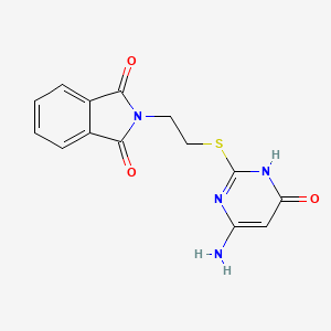 2-{2-[(4-amino-6-oxo-1,6-dihydropyrimidin-2-yl)sulfanyl]ethyl}-1H-isoindole-1,3(2H)-dione