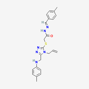 2-{[5-{[(4-methylphenyl)amino]methyl}-4-(prop-2-en-1-yl)-4H-1,2,4-triazol-3-yl]sulfanyl}-N'-[(E)-(4-methylphenyl)methylidene]acetohydrazide