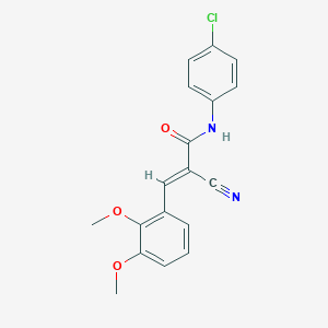 molecular formula C18H15ClN2O3 B10898955 (2E)-N-(4-chlorophenyl)-2-cyano-3-(2,3-dimethoxyphenyl)prop-2-enamide 