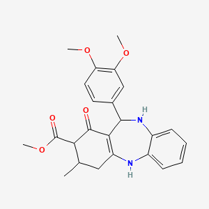 methyl 11-(3,4-dimethoxyphenyl)-3-methyl-1-oxo-2,3,4,5,10,11-hexahydro-1H-dibenzo[b,e][1,4]diazepine-2-carboxylate