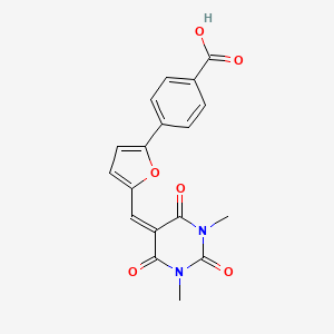 4-{5-[(1,3-dimethyl-2,4,6-trioxotetrahydropyrimidin-5(2H)-ylidene)methyl]furan-2-yl}benzoic acid