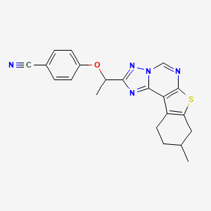 4-[1-(9-Methyl-8,9,10,11-tetrahydro[1]benzothieno[3,2-e][1,2,4]triazolo[1,5-c]pyrimidin-2-yl)ethoxy]benzonitrile