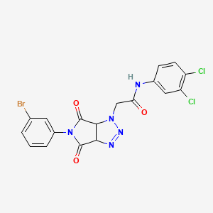 molecular formula C18H12BrCl2N5O3 B10899064 2-[5-(3-bromophenyl)-4,6-dioxo-4,5,6,6a-tetrahydropyrrolo[3,4-d][1,2,3]triazol-1(3aH)-yl]-N-(3,4-dichlorophenyl)acetamide 