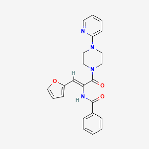 N-{(1Z)-1-(furan-2-yl)-3-oxo-3-[4-(pyridin-2-yl)piperazin-1-yl]prop-1-en-2-yl}benzamide