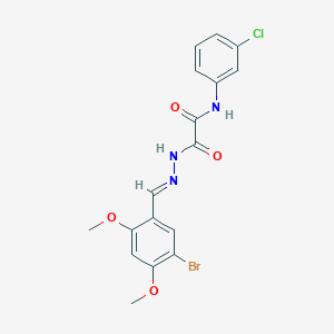 2-[(2E)-2-(5-bromo-2,4-dimethoxybenzylidene)hydrazinyl]-N-(3-chlorophenyl)-2-oxoacetamide