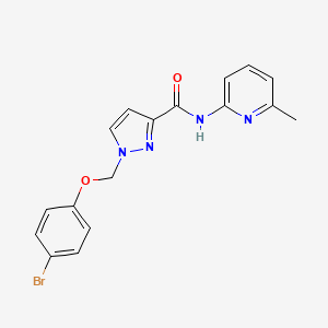 1-[(4-bromophenoxy)methyl]-N-(6-methylpyridin-2-yl)-1H-pyrazole-3-carboxamide