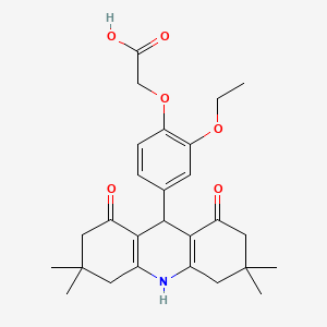 [2-Ethoxy-4-(3,3,6,6-tetramethyl-1,8-dioxo-1,2,3,4,5,6,7,8,9,10-decahydroacridin-9-yl)phenoxy]acetic acid